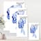 Designart - Blue Fashion Portrait of African American Woman - Modern Canvas Wall Art Print